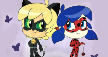 60min Draw Ladybug & Cat Noir Art Lesson