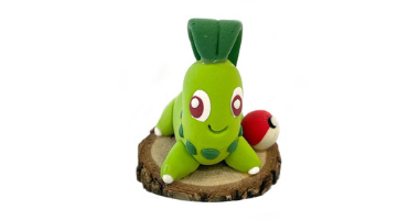 60min Clay  Sculpting Lesson: Chikorita (Pokemon)